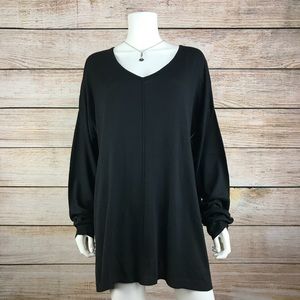 Faded Glory Black Center Seam Tunic Sweater